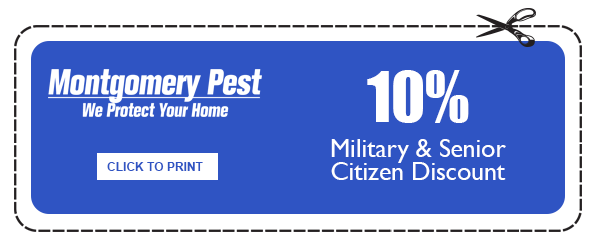 Military & Senior Citizen Discount Coupon by Montgomery Pest Control